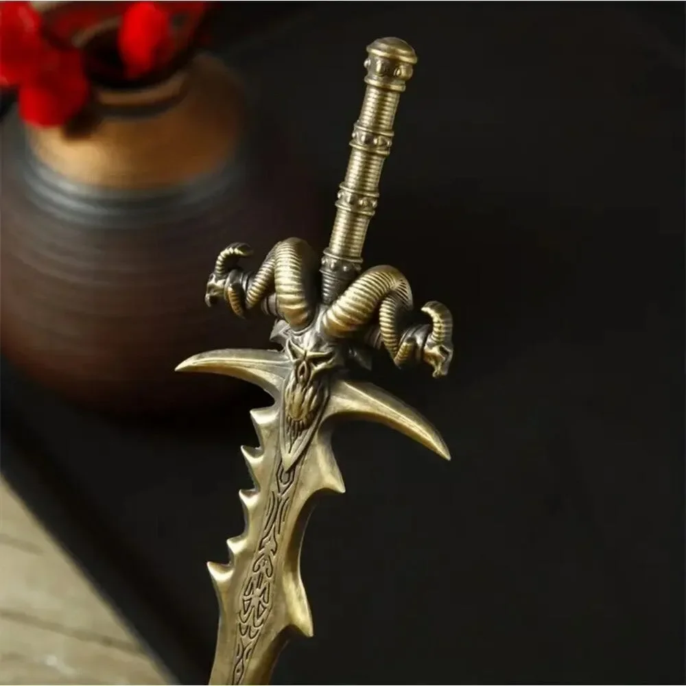 Bronze sword letter opener ram head dagger stationary